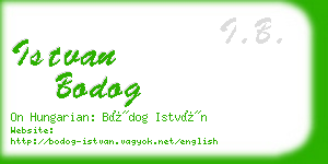 istvan bodog business card